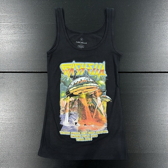 Coachella 2014 Tank Top with Artist Design and Artist Lineup - S - Picture 1 of 7